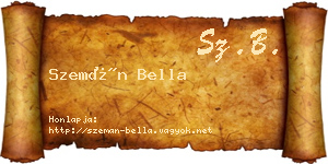 Szemán Bella névjegykártya